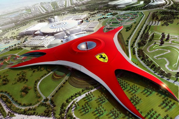 Ferrari World Abu Dhabi is nearing completion on the largest indoor theme