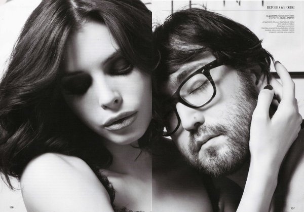 Sean Lennon and Kemp Muhl in L'Officiel Russia