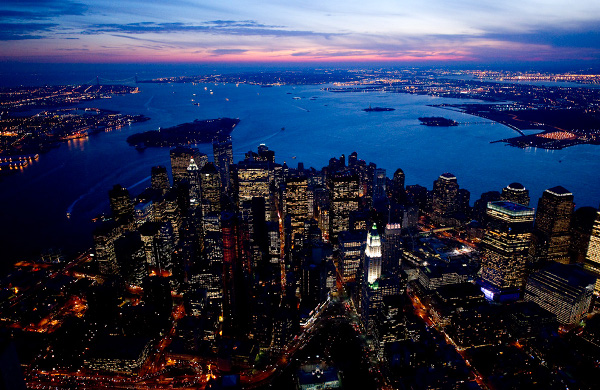 NYC At Night by Jason Hawkes