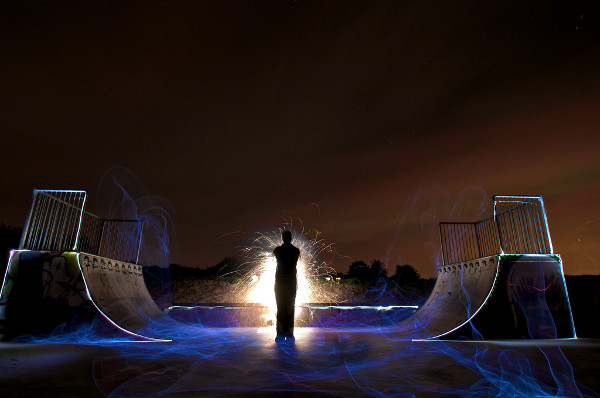 Ben Matthews Skate Park Light Graffiti 13