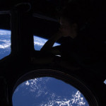 The view from inside the International Space Station.