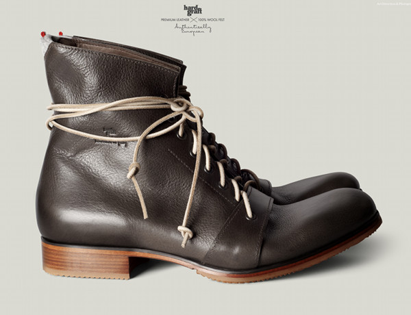 Hard Graft Shoes - Mens High Boot - Gray 1