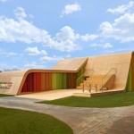 colorful functional and sustainable spanish pavilion by pulgon diseno architecture in venlo netherlands 1