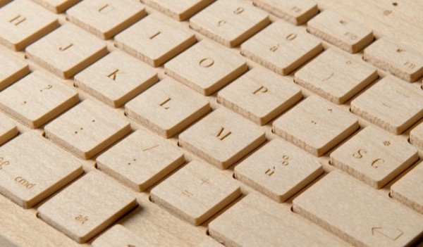 oree wireless maple or walnut wooden computer keyboard 2