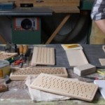 oree wireless maple or walnut wooden computer keyboard 5