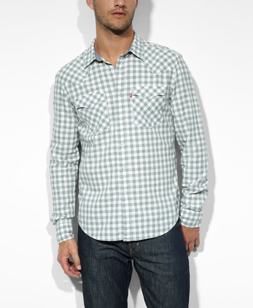 Levi's Barstow Western Shirt in Gray Chambray