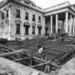 white house fully gutted under construction vintage photographs 11