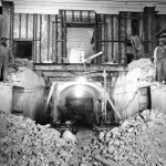 white house fully gutted under construction vintage photographs 3