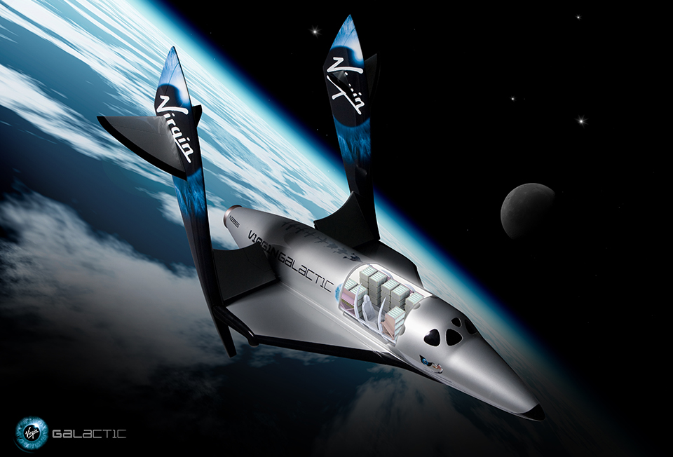 Virgin Galactic представит модель пассажирского космического корабля.