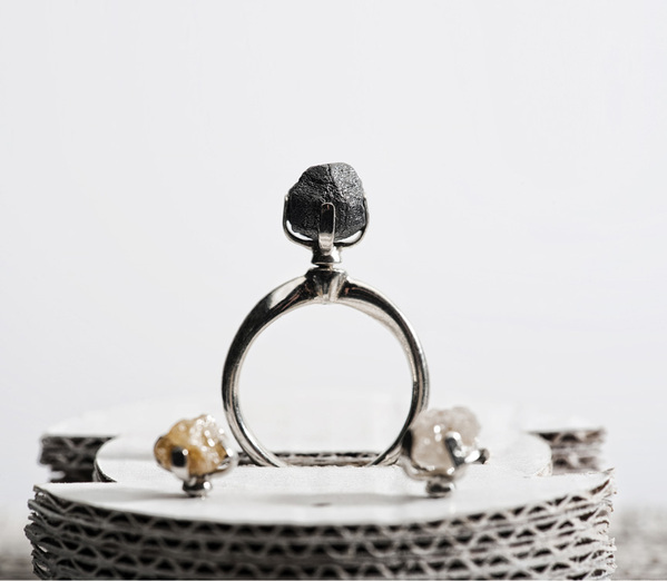 Rough Diamond Rings by Sruli Recht