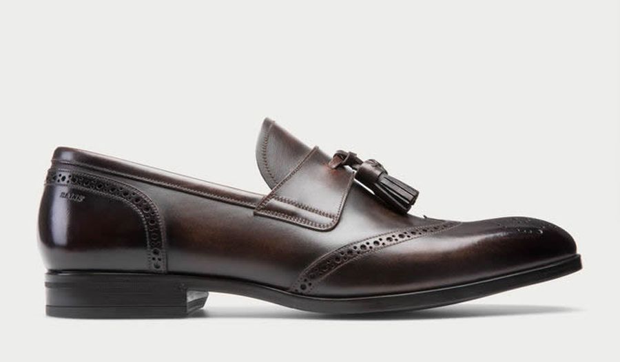 Bally - LAVENT - Men’s leather tassel loafer in Mid Brown