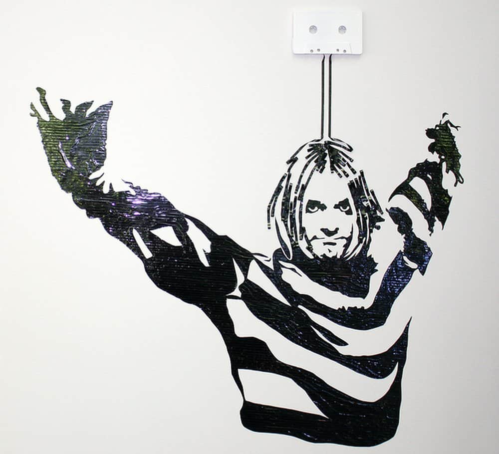 Erika Iris Simmons Ghost In The Machine – Kurt Cobain - junk art